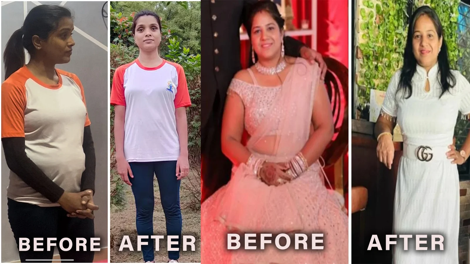 Before and after transformation